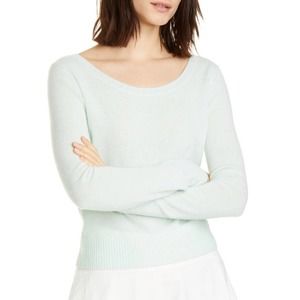 NWT Vince Cashmere Double Scoop Neck Pullover L